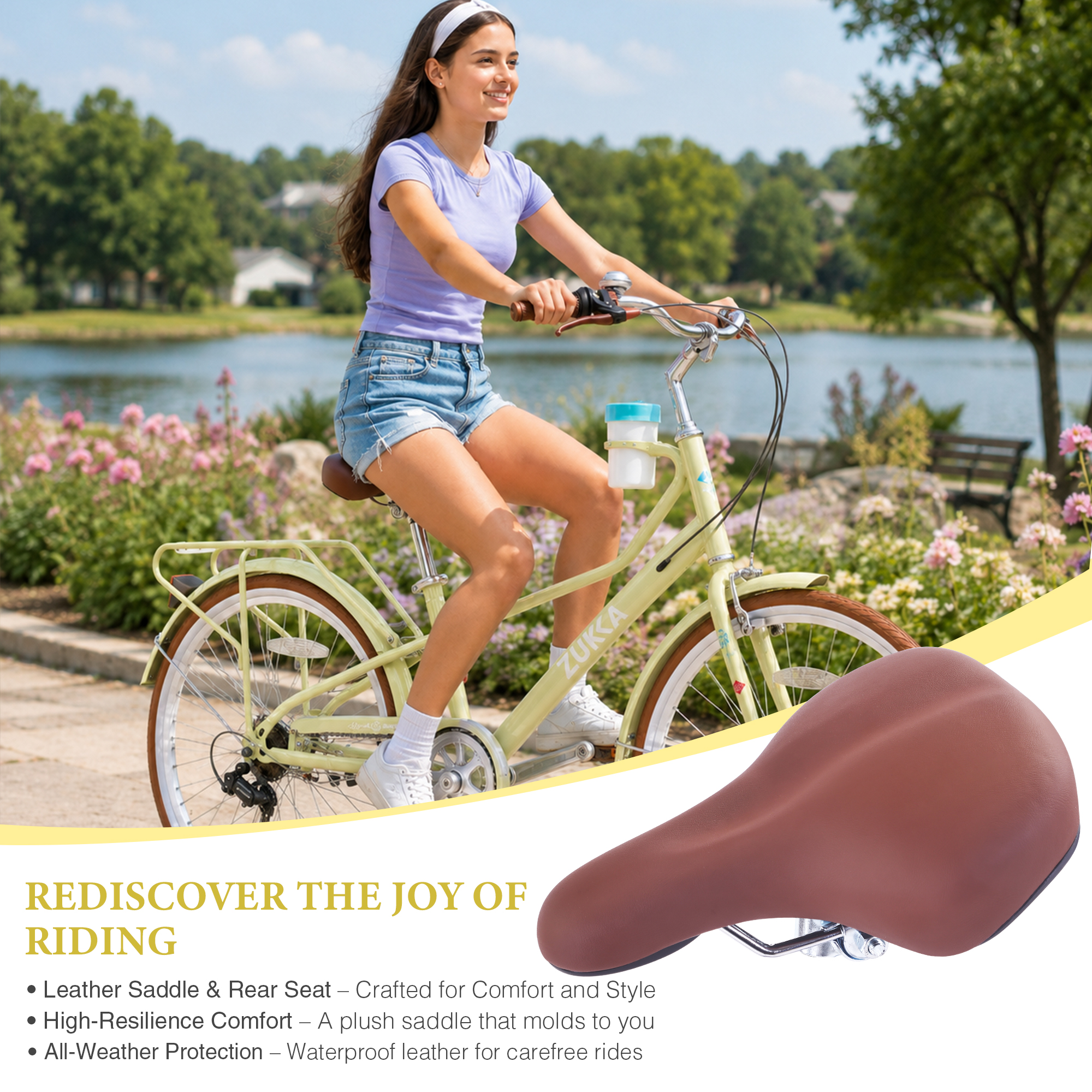 ZUKKA 24 Inch Women's Cruiser Bike