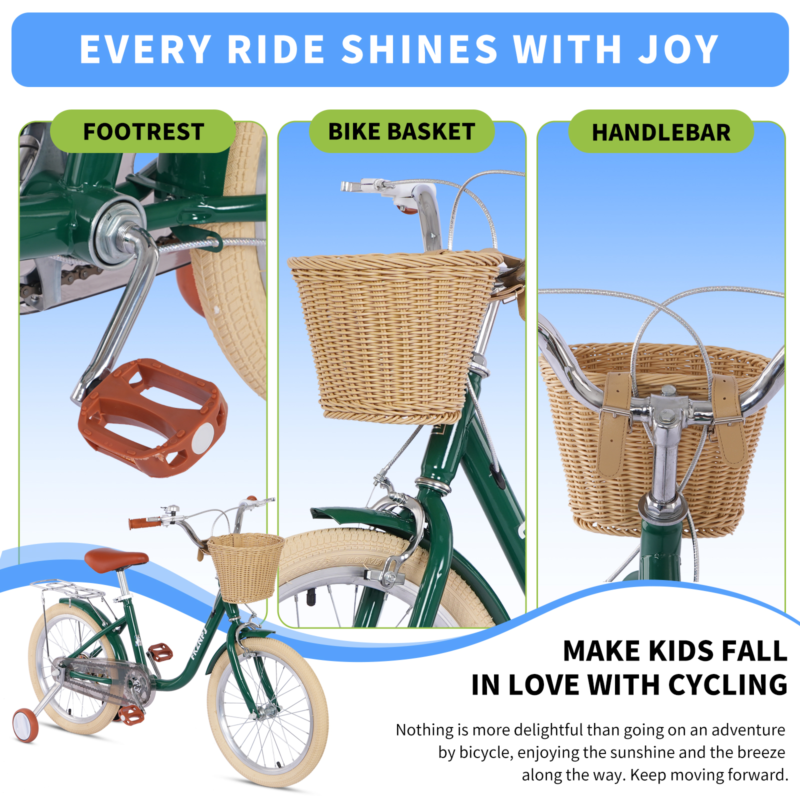 FKZNPJ 18 Inch Girls Bike
