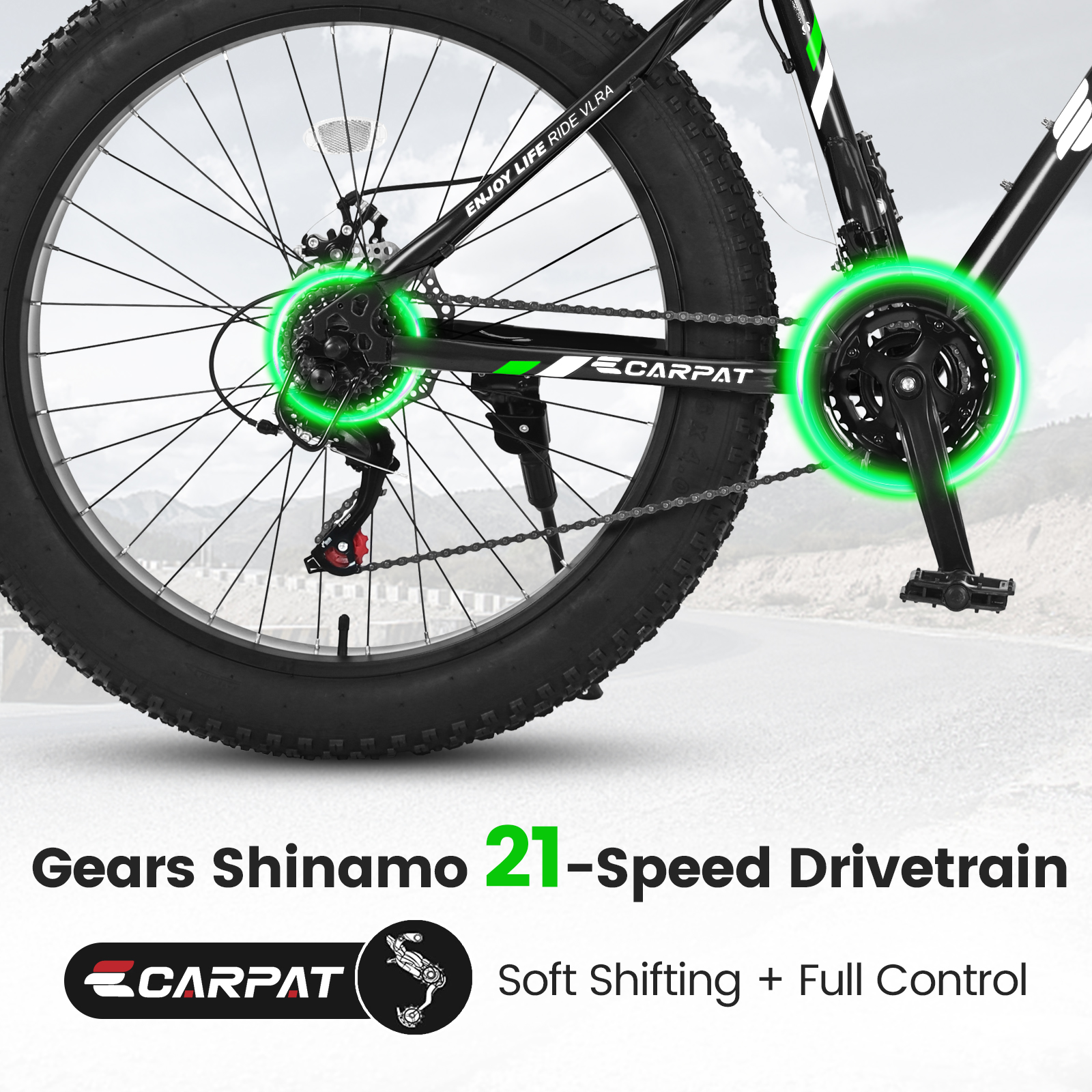 Elecony S26109 26 Inch Fat Tire Bike