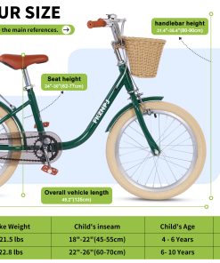 FKZNPJ 18 Inch Girls Bike