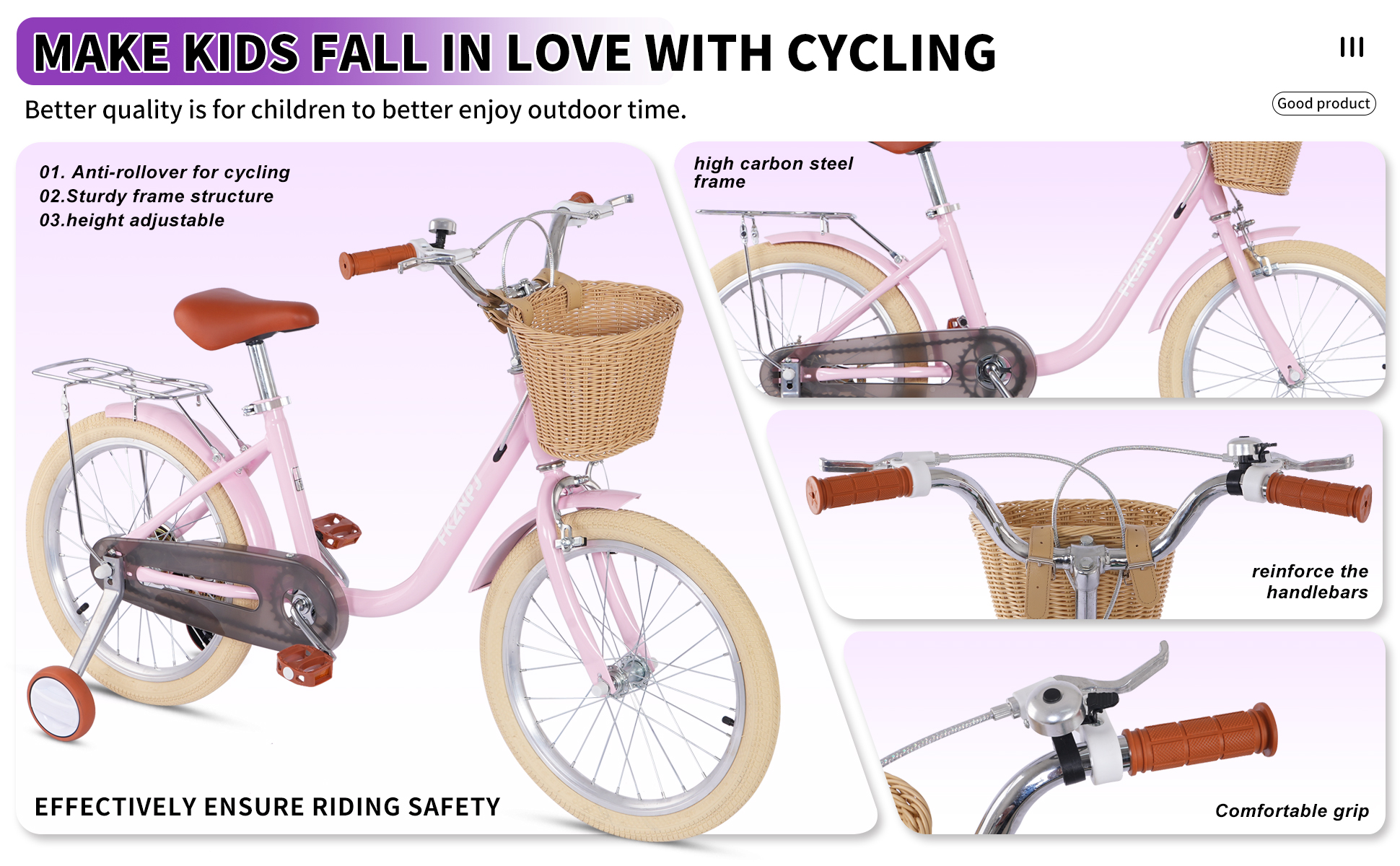 FKZNPJ 18 Inch Girls Bike