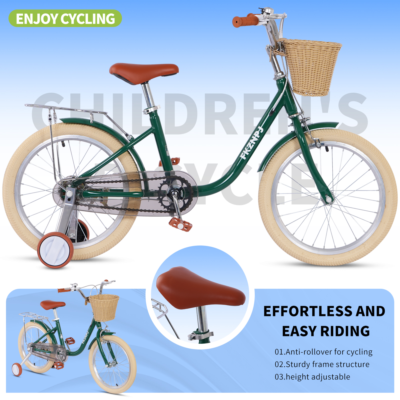 FKZNPJ 18 Inch Girls Bike