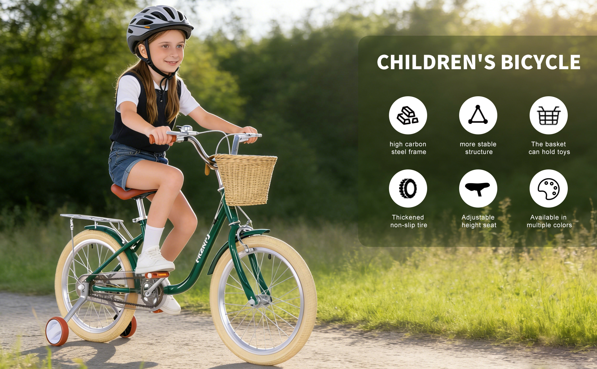 FKZNPJ 18 Inch Girls Bike
