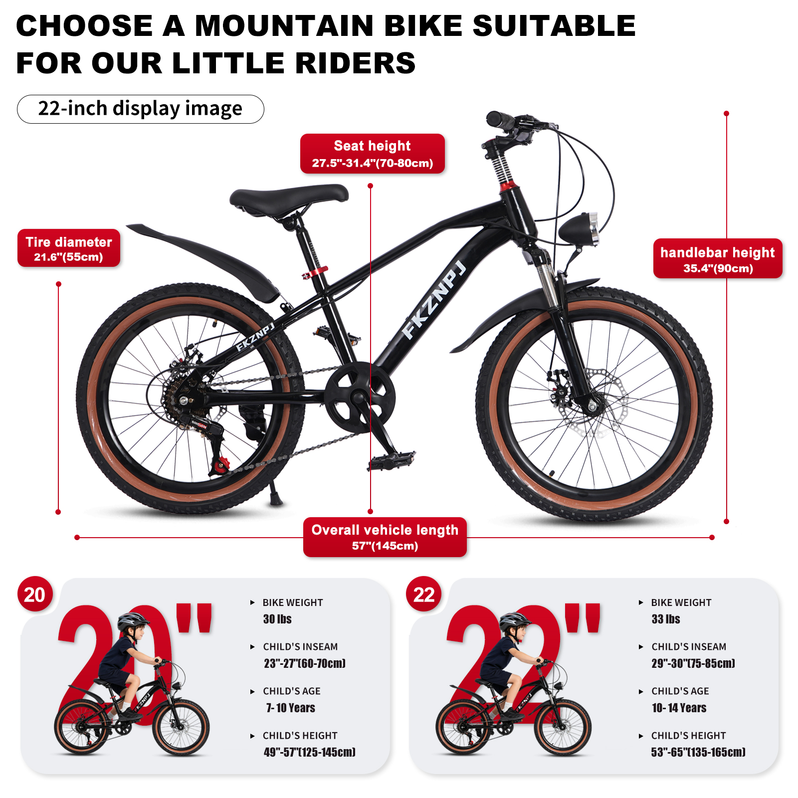 FKZNPJ 20 Inch Mountain Bike