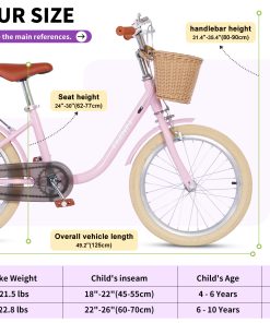 FKZNPJ 18 Inch Girls Bike