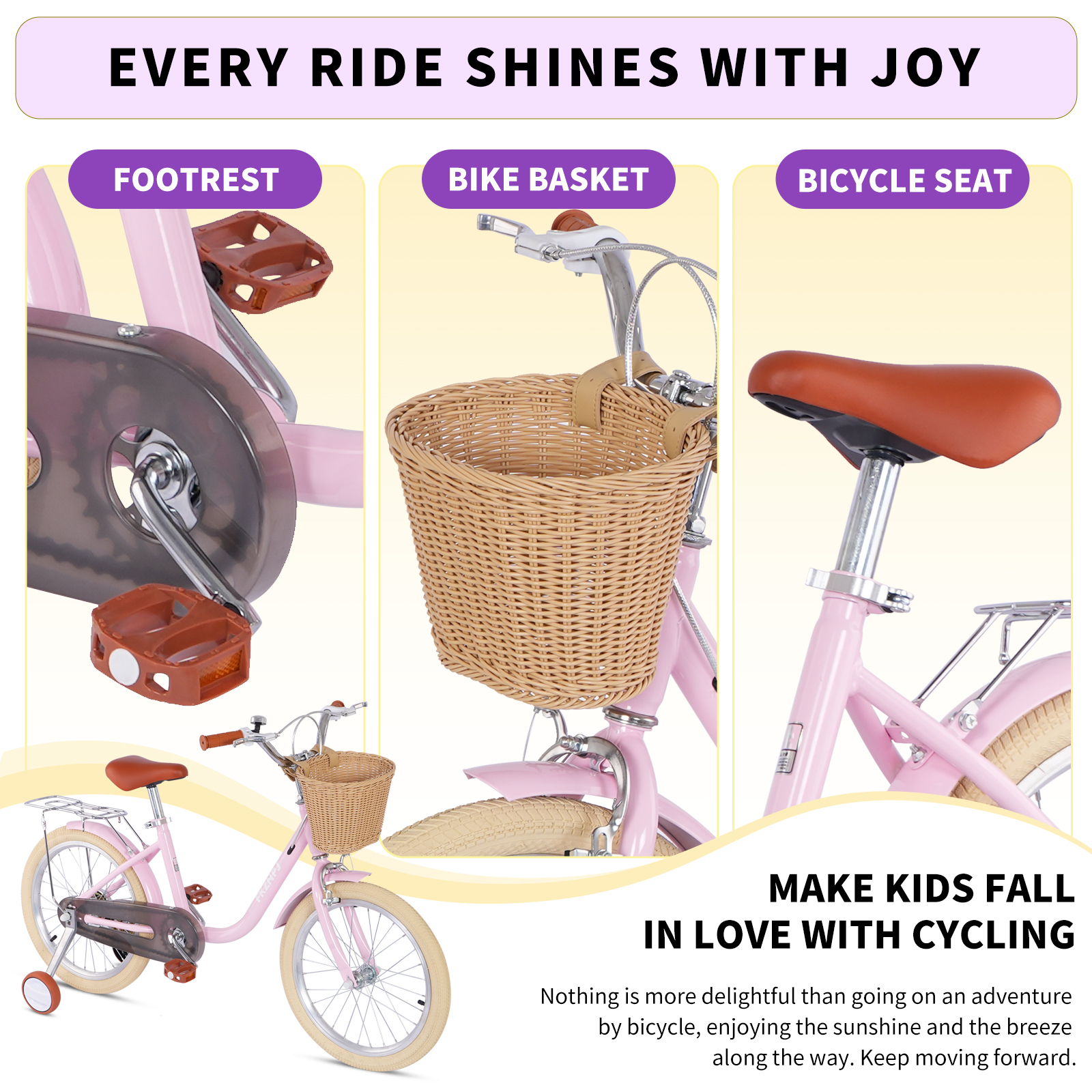 FKZNPJ 18 Inch Girls Bike