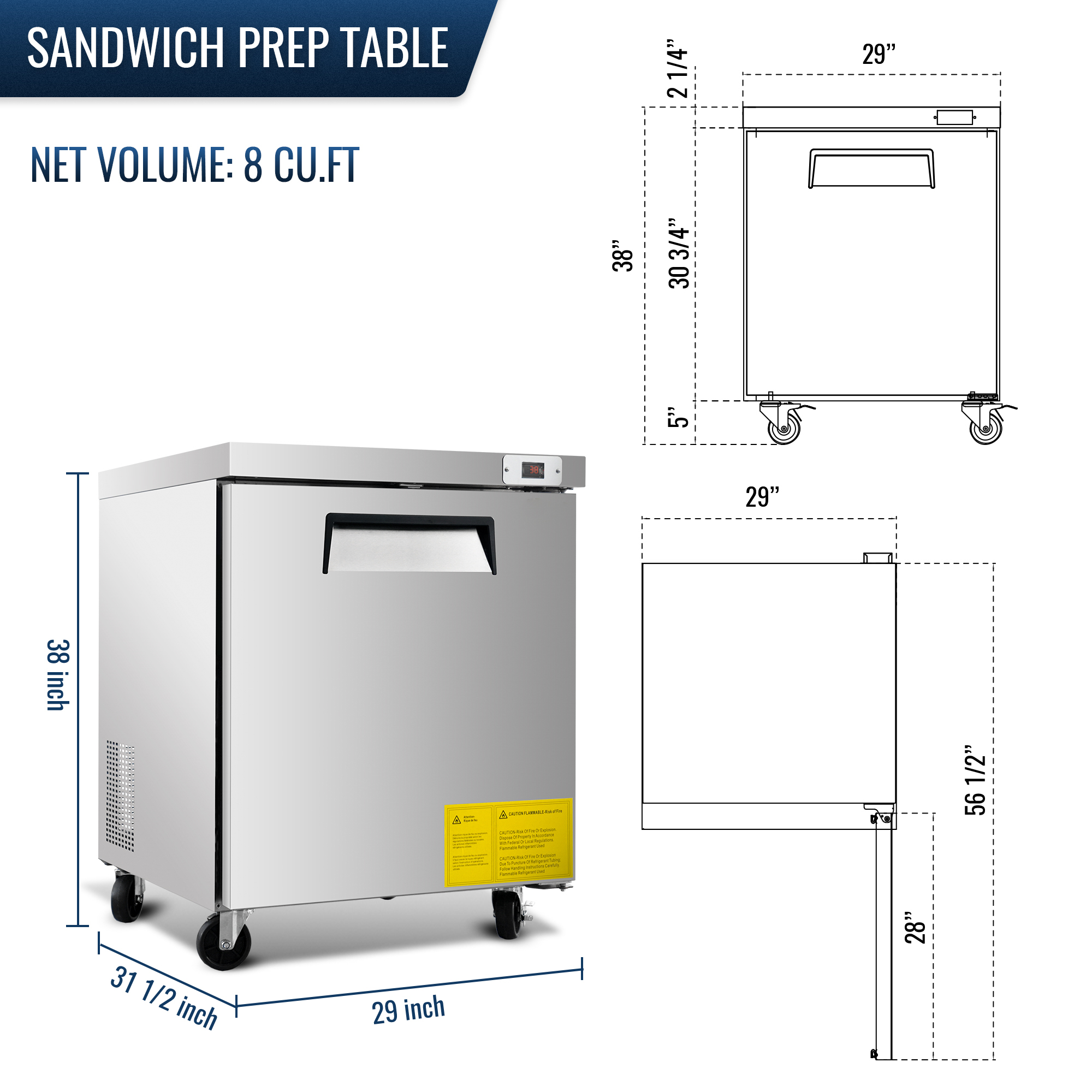 29 IN Commercial Refrigerators