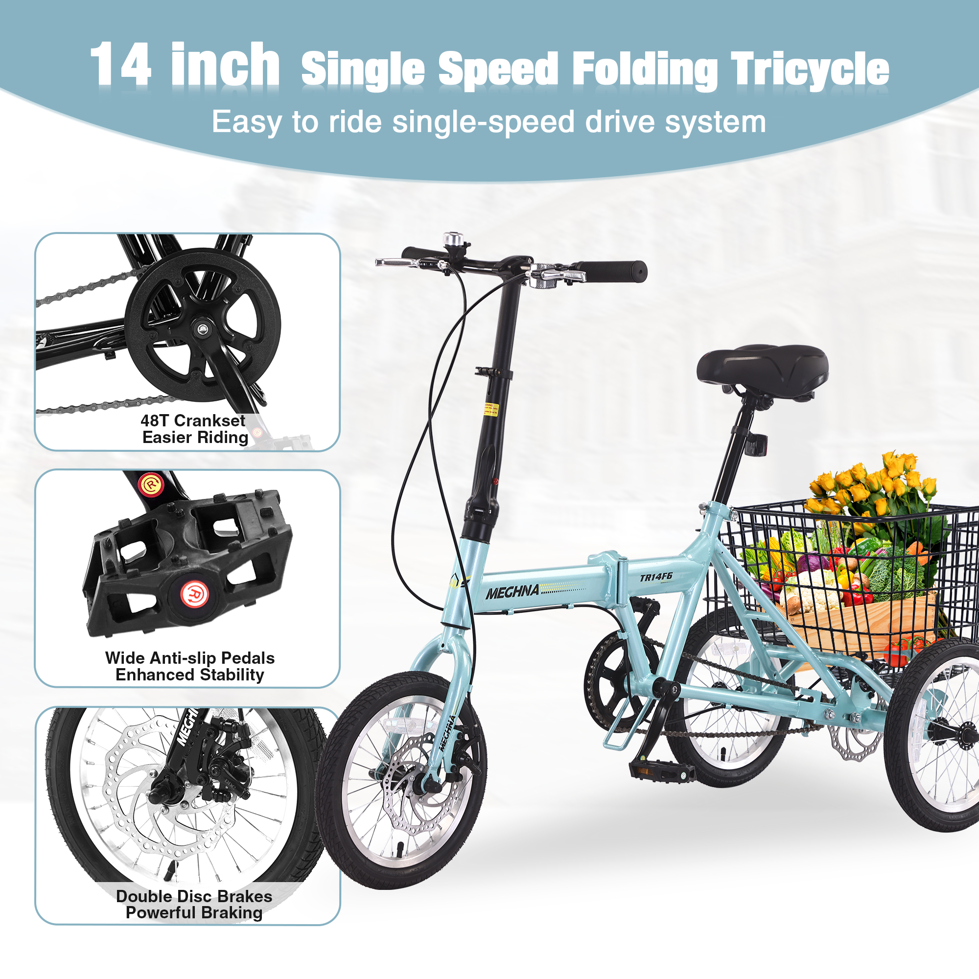 ZUKKA Folding Tricycle For Adults