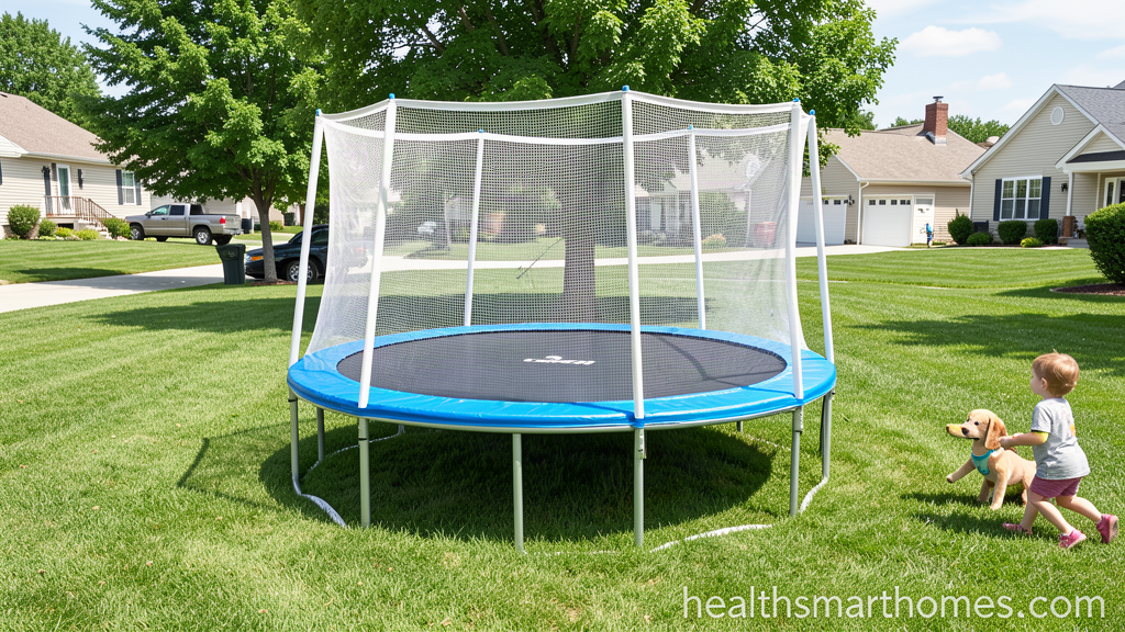Best 8ft trampoline with inflator in blue for kids 2026