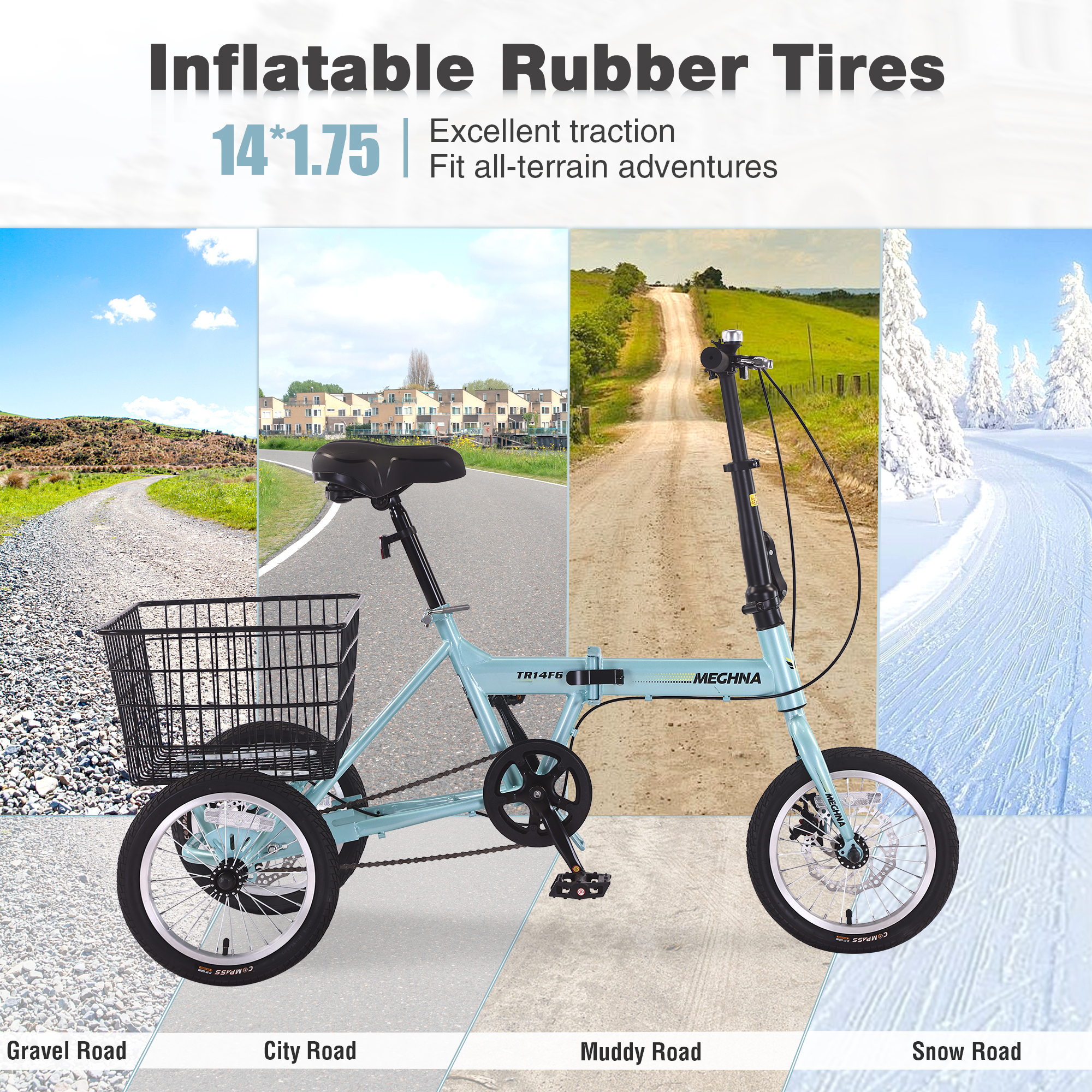 ZUKKA Folding Tricycle For Adults