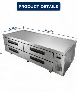 ORIKOOL 72" Refrigerated Chef Base