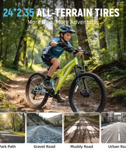ZUKKA 24 Inch 7 Speed Mountain Bike For Boys Girls
