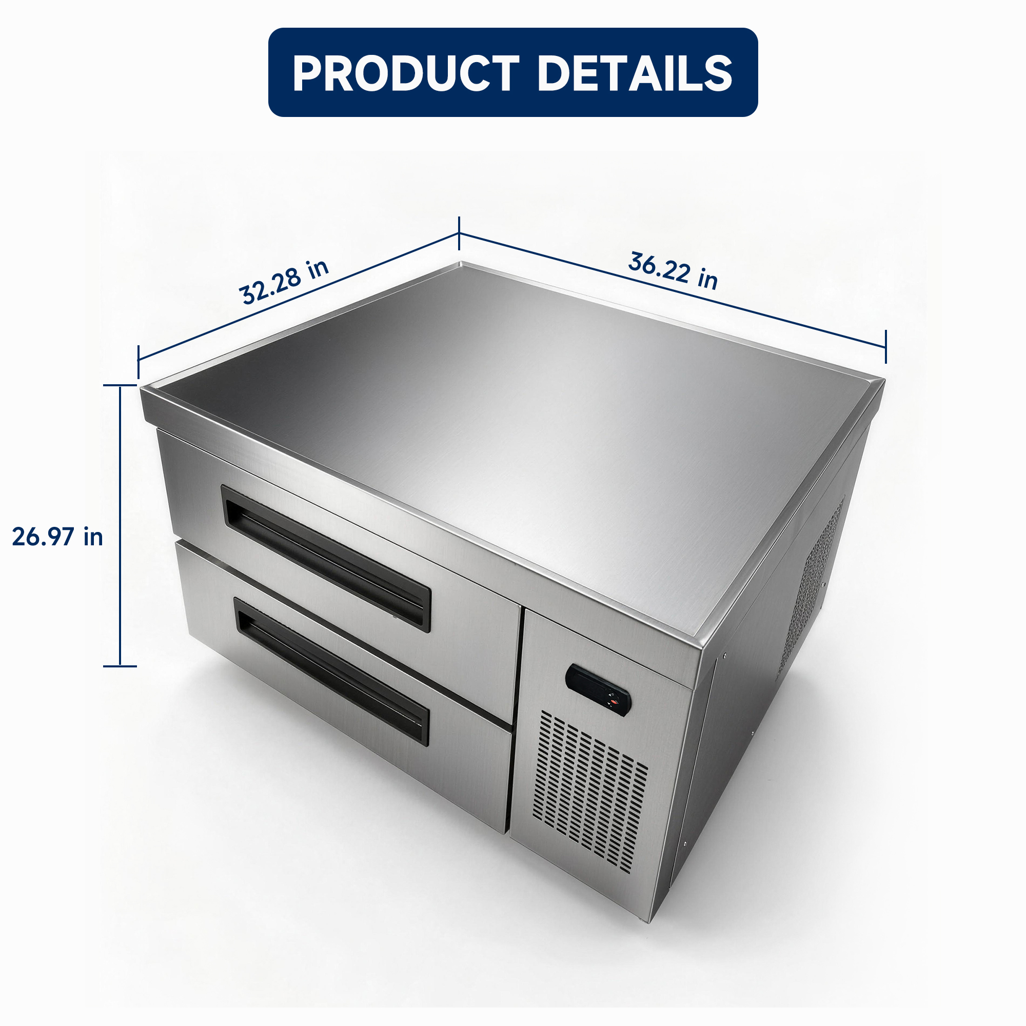ORIKOOL 36" Refrigerated Chef Base
